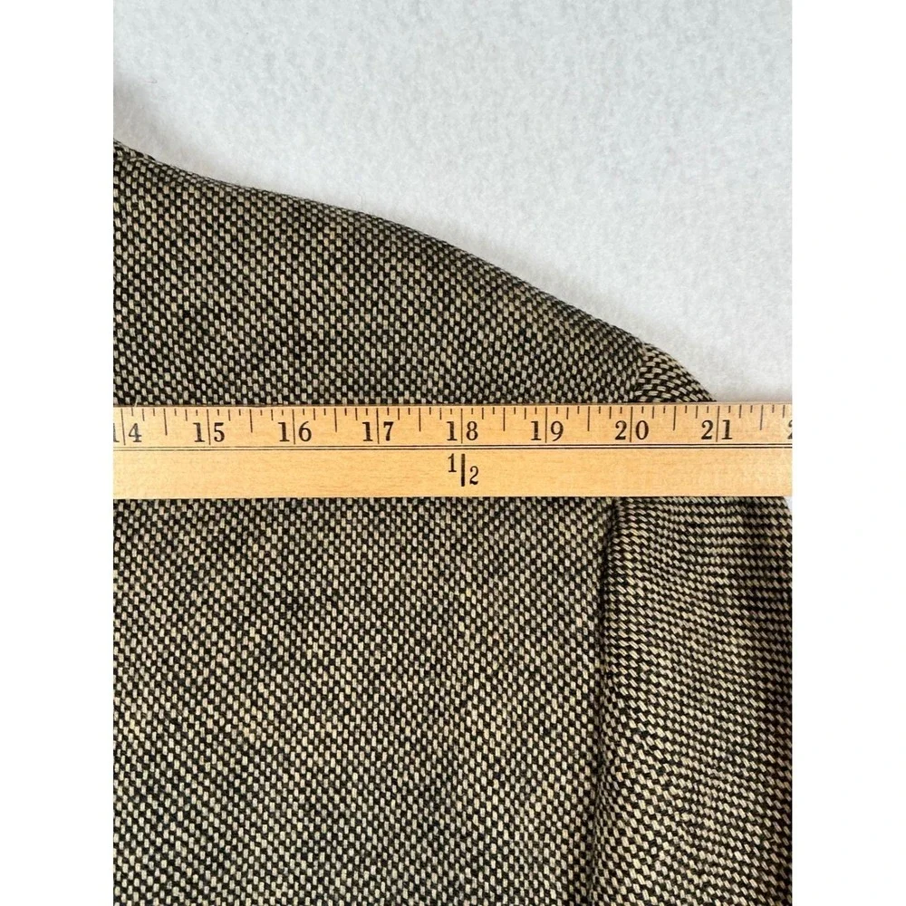 Bill Blass Menswear‎ Lord & Taylor Blazer Tan Black Micro Check Sport Coat Mens
